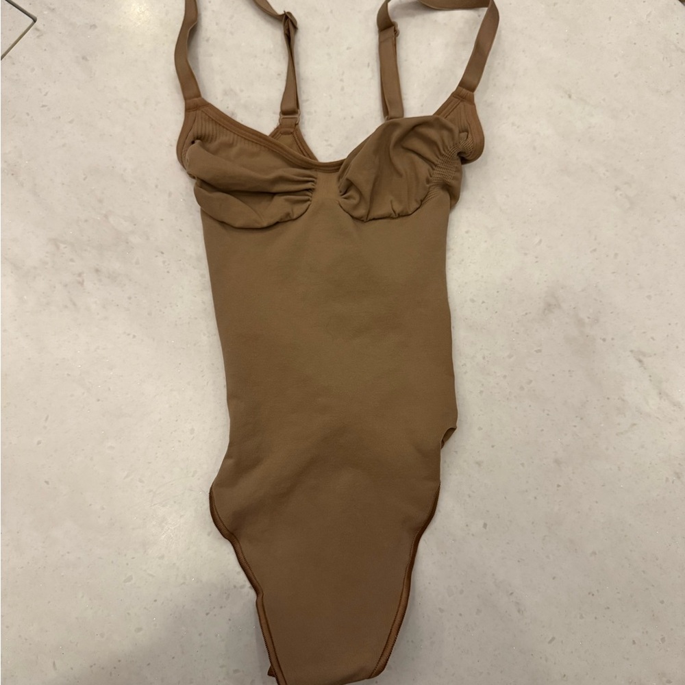 SKIMS Tan Shapewear Bodysuit
